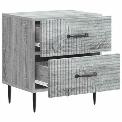 Noční Skříňka Se Zásuvkou 2 Pcs Šedá Sonoma 43 X 34,5 X 47,5 Cm