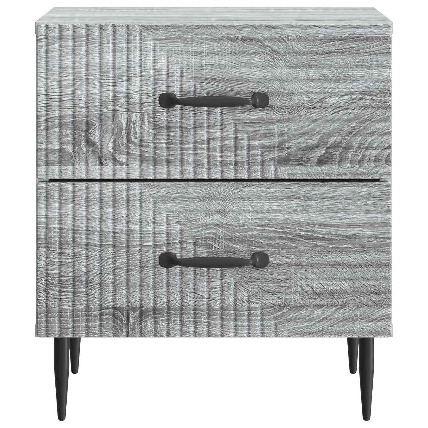 Noční Skříňka Se Zásuvkou 2 Pcs Šedá Sonoma 43 X 34,5 X 47,5 Cm
