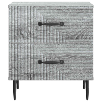 Noční Skříňka Se Zásuvkou 2 Pcs Šedá Sonoma 43 X 34,5 X 47,5 Cm