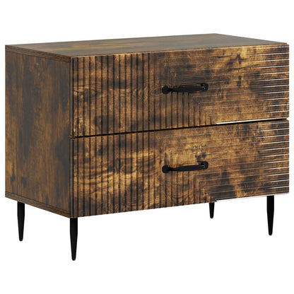 Noční Skříňka Kouřový Dub 62 X 34,5 X 47,5 Cm Kompozitní Dřevo