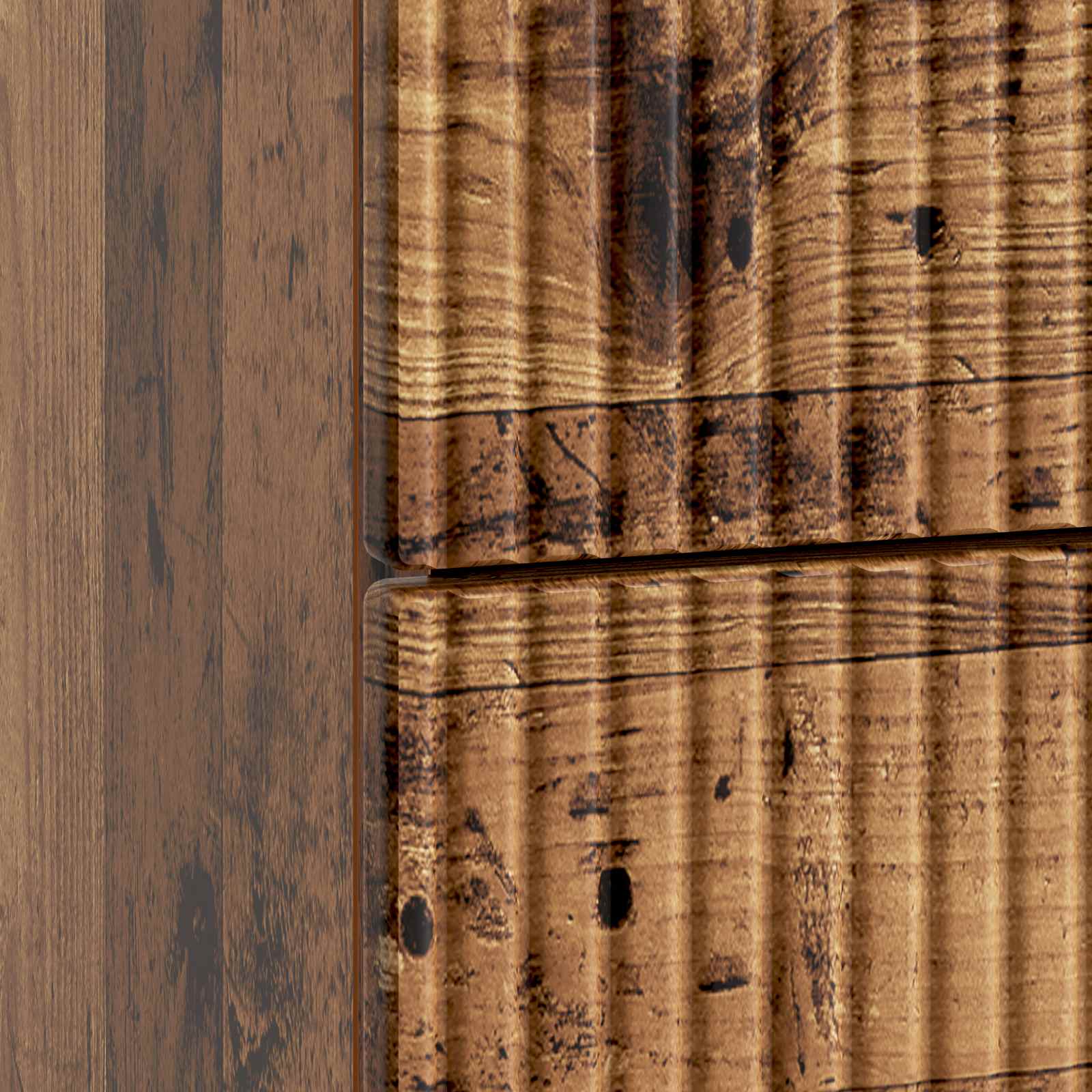 Noční Skříňka Staré Dřevo 62 X 34,5 X 47,5 Cm Kompozitní Dřevo