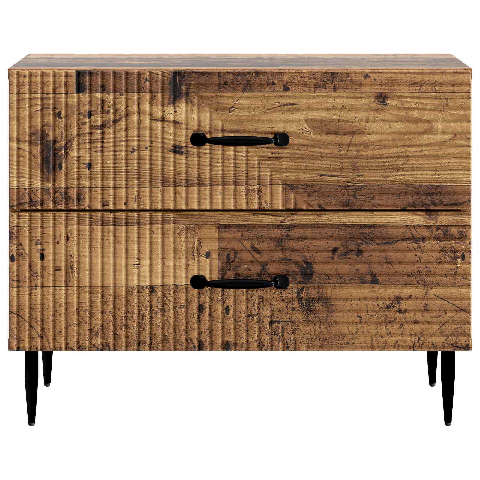 Noční Skříňka Staré Dřevo 62 X 34,5 X 47,5 Cm Kompozitní Dřevo