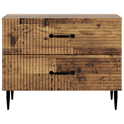Noční Skříňka Staré Dřevo 62 X 34,5 X 47,5 Cm Kompozitní Dřevo