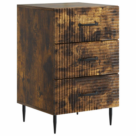 Noční Skříňka Kouřový Dub 43 X 41 X 66,5 Cm Kompozitní Dřevo