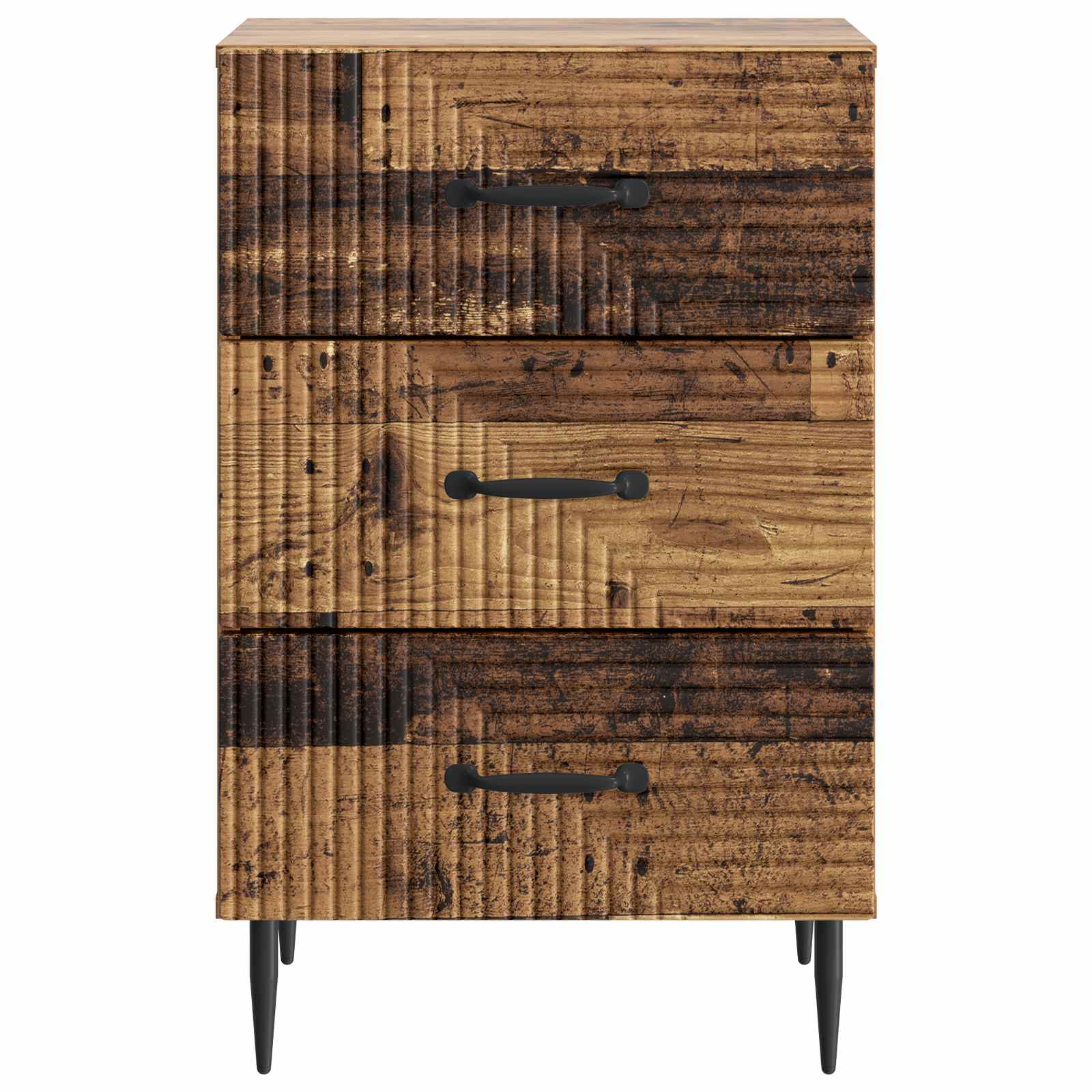Noční Skříňka Staré Dřevo 43 X 41 X 66,5 Cm Kompozitní Dřevo