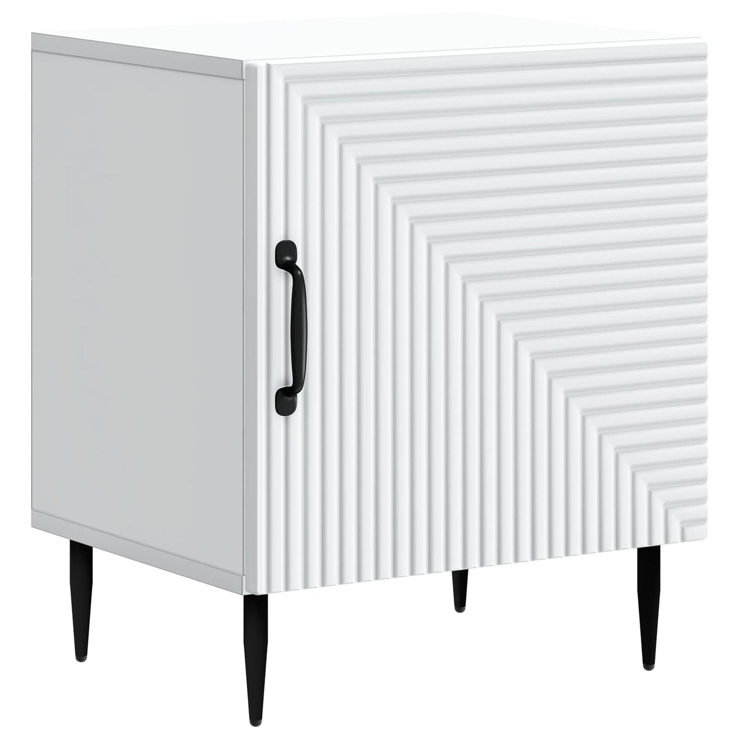 Noční Skříňka 2 Pcs Bílá 43 X 34,5 X 50 Cm Kompozitní Dřevo
