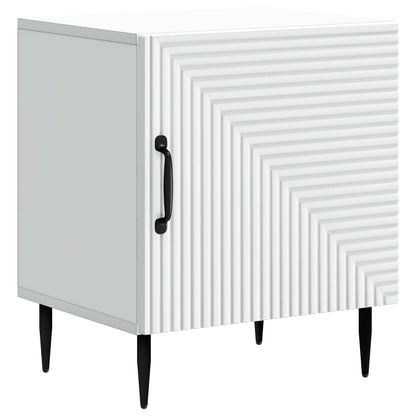 Noční Skříňka 2 Pcs Bílá 43 X 34,5 X 50 Cm Kompozitní Dřevo