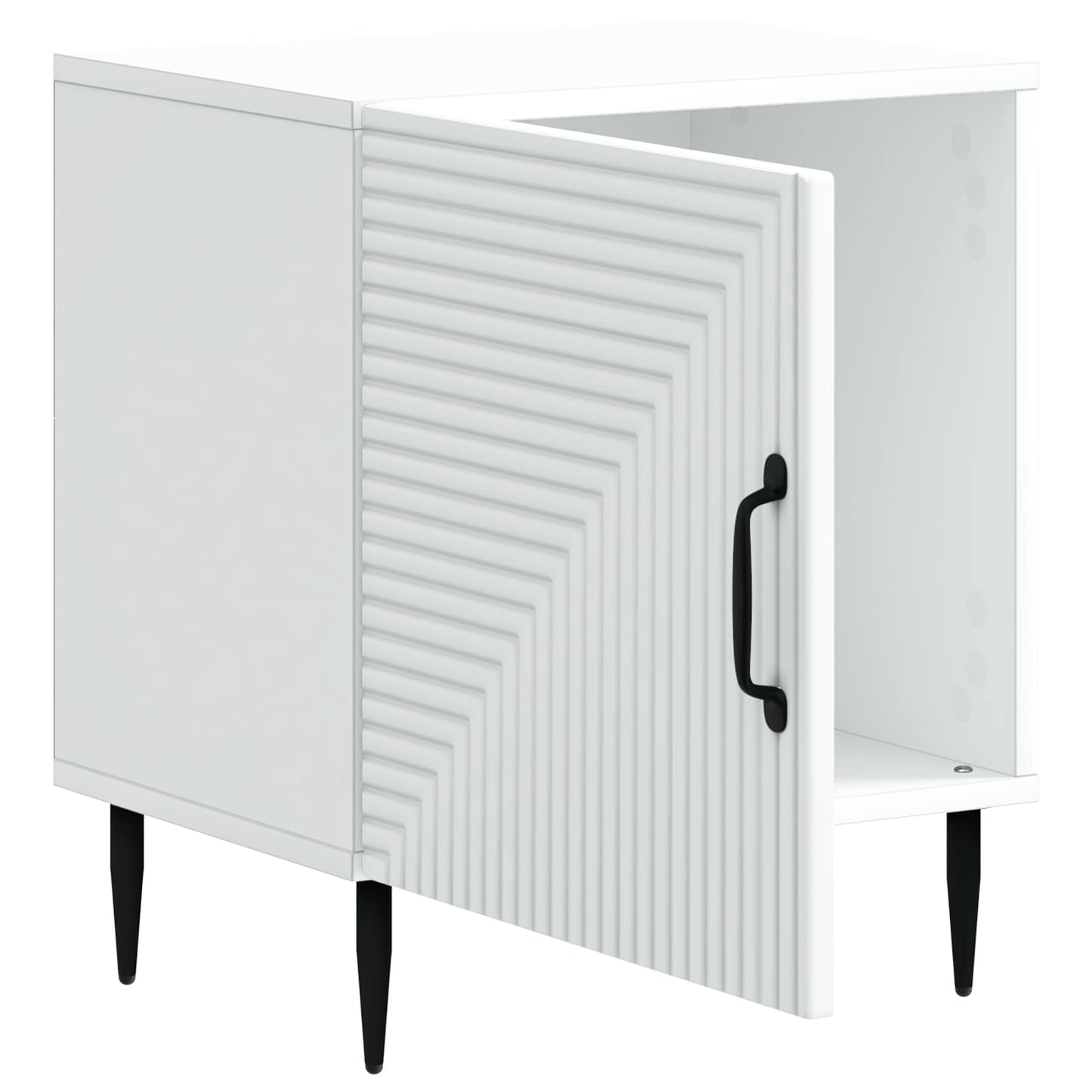 Noční Skříňka 2 Pcs Bílá 43 X 34,5 X 50 Cm Kompozitní Dřevo