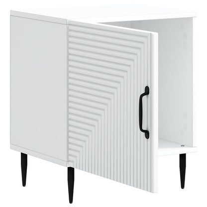 Noční Skříňka 2 Pcs Bílá 43 X 34,5 X 50 Cm Kompozitní Dřevo