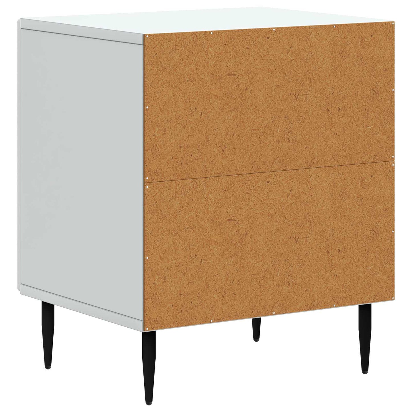 Noční Skříňka 2 Pcs Bílá 43 X 34,5 X 50 Cm Kompozitní Dřevo