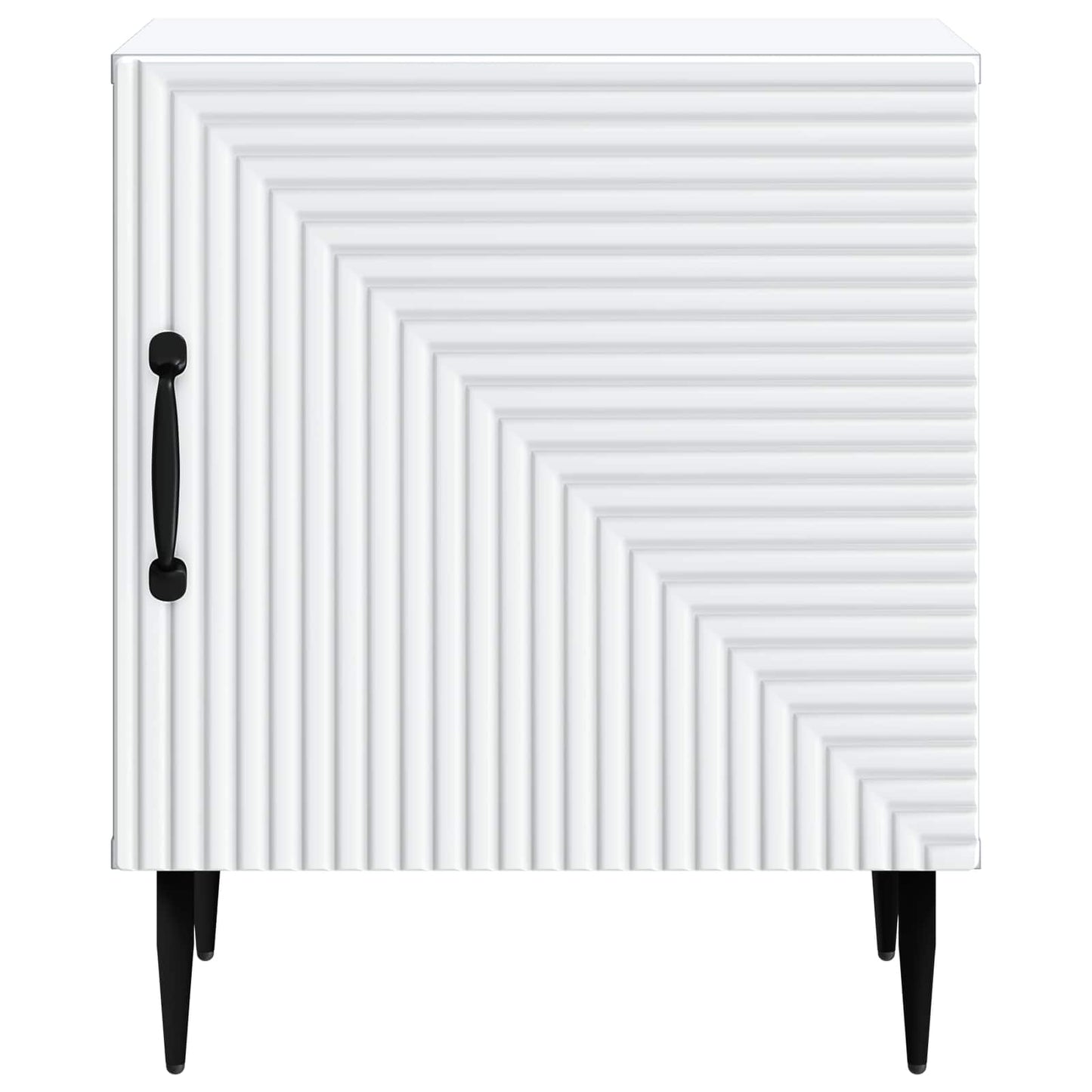 Noční Skříňka 2 Pcs Bílá 43 X 34,5 X 50 Cm Kompozitní Dřevo