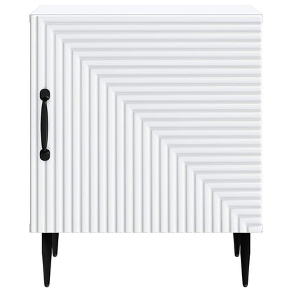 Noční Skříňka 2 Pcs Bílá 43 X 34,5 X 50 Cm Kompozitní Dřevo