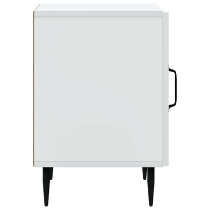 Noční Skříňka 2 Pcs Bílá 43 X 34,5 X 50 Cm Kompozitní Dřevo