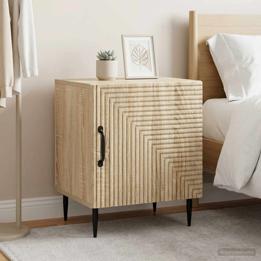 Noční Skříňka 2 Pcs Dub Sonoma 43 X 34,5 X 50 Cm