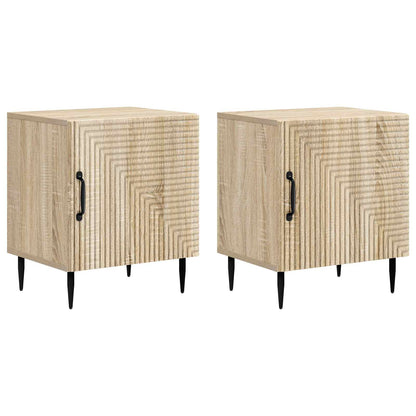 Noční Skříňka 2 Pcs Dub Sonoma 43 X 34,5 X 50 Cm