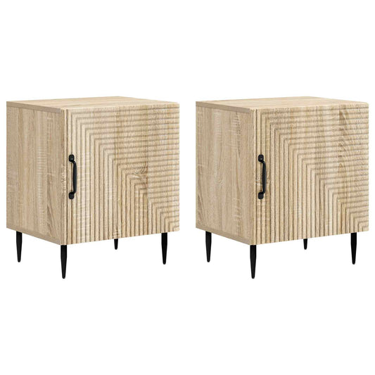 Noční Skříňka 2 Pcs Dub Sonoma 43 X 34,5 X 50 Cm