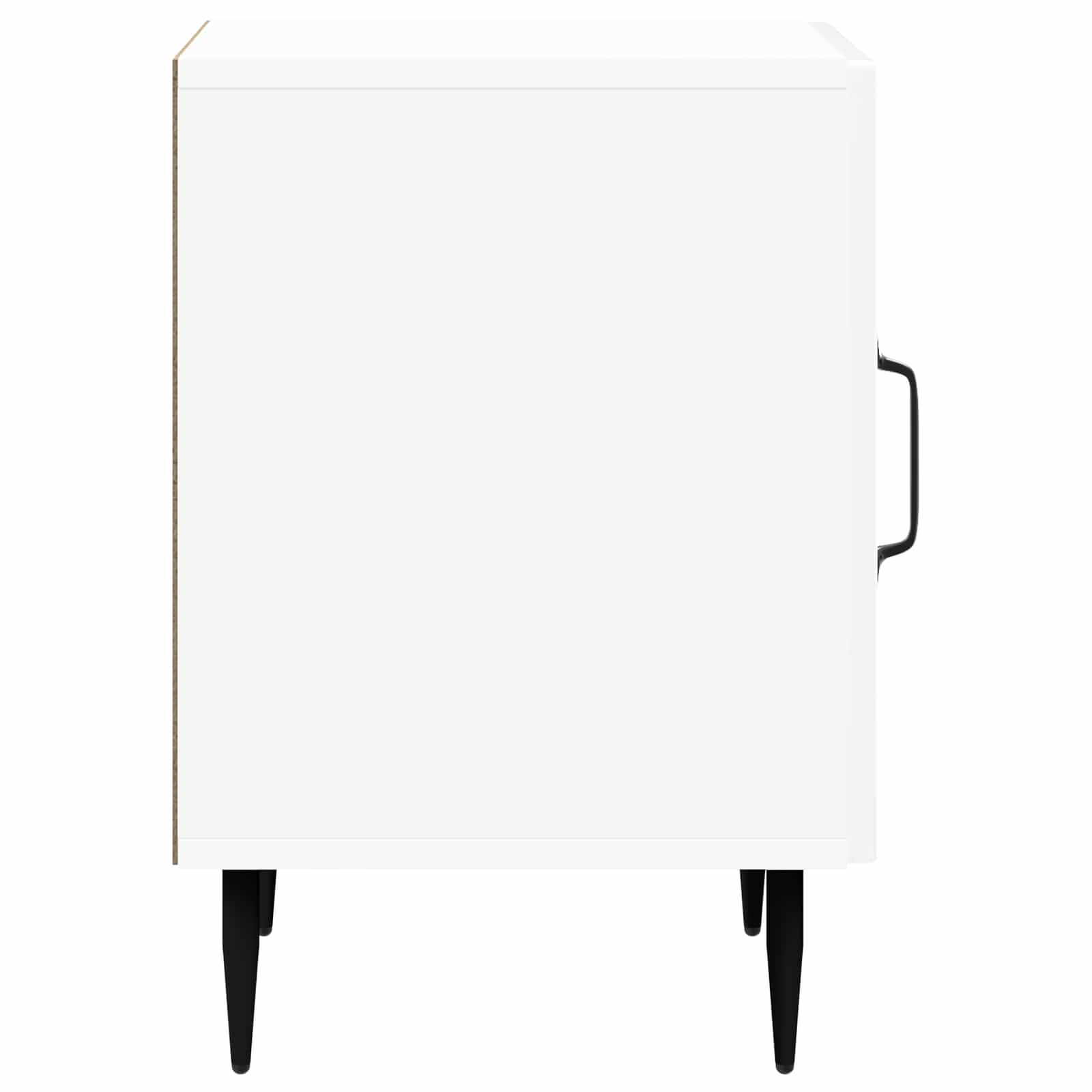Noční Skříňka 2 Pcs Bílá S Vysokým Leskem 43 X 34,5 X 50 Cm