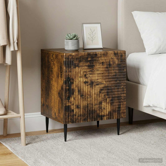Noční Skříňka 2 Pcs Kouřový Dub 43 X 34,5 X 50 Cm