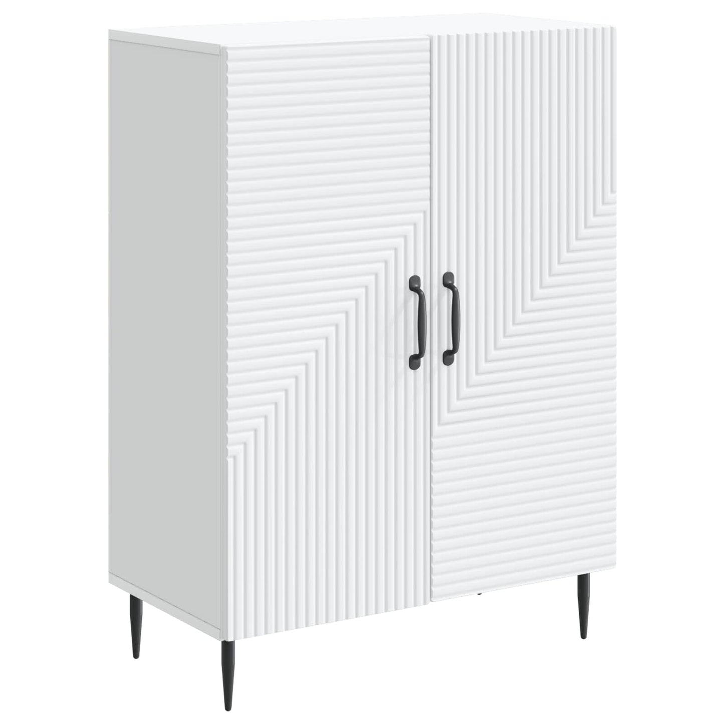 Servírovací Skříň Bílá 66 X 34,5 X 89,5 Cm Kompozitní Dřevo
