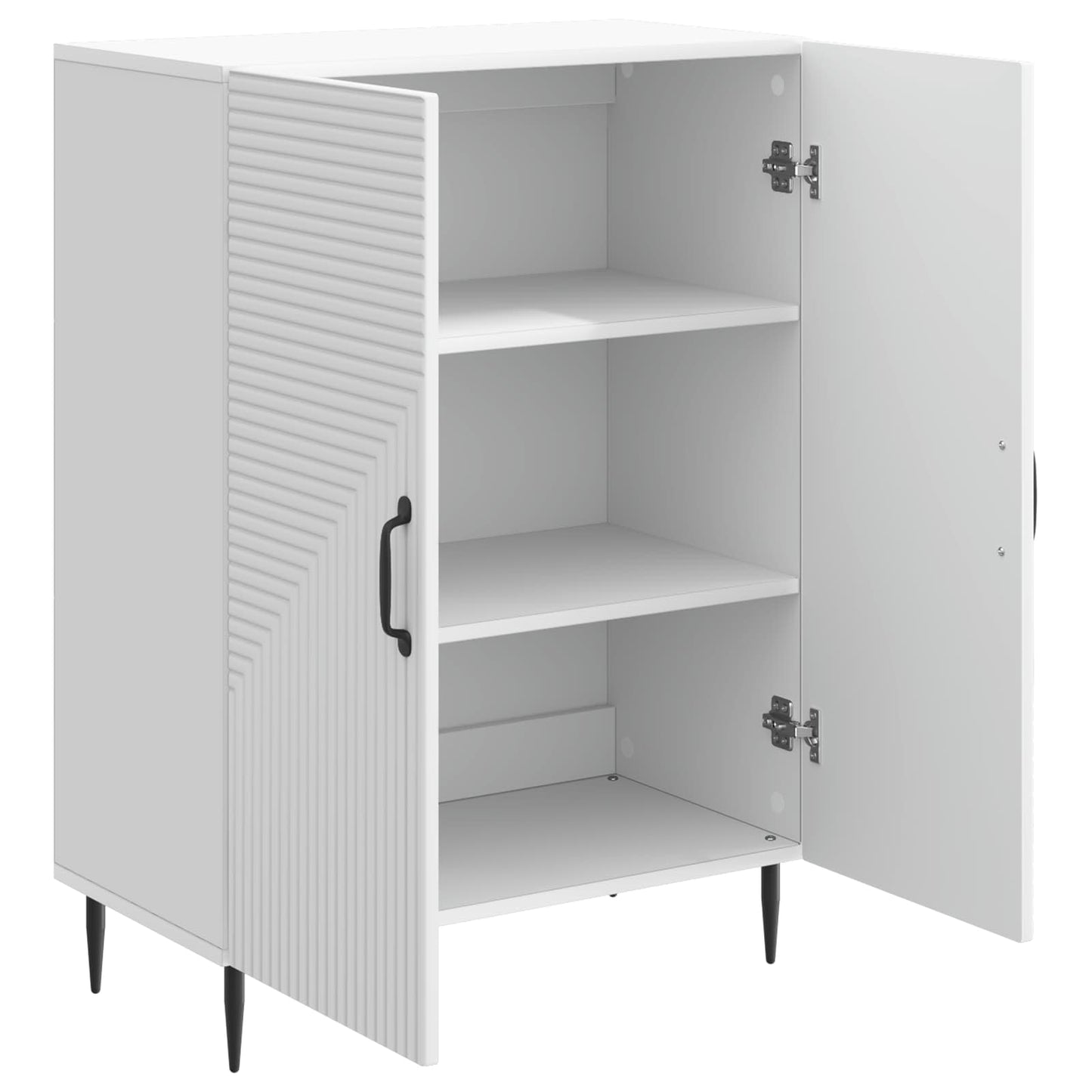 Servírovací Skříň Bílá 66 X 34,5 X 89,5 Cm Kompozitní Dřevo