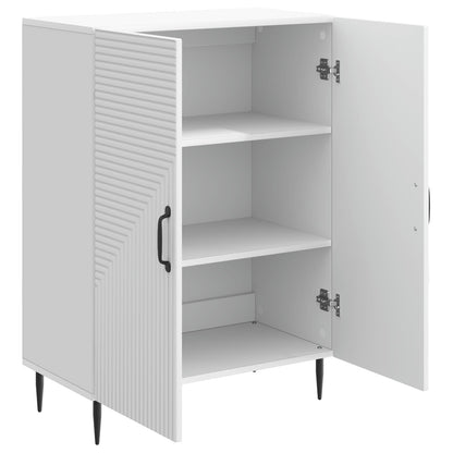 Servírovací Skříň Bílá 66 X 34,5 X 89,5 Cm Kompozitní Dřevo