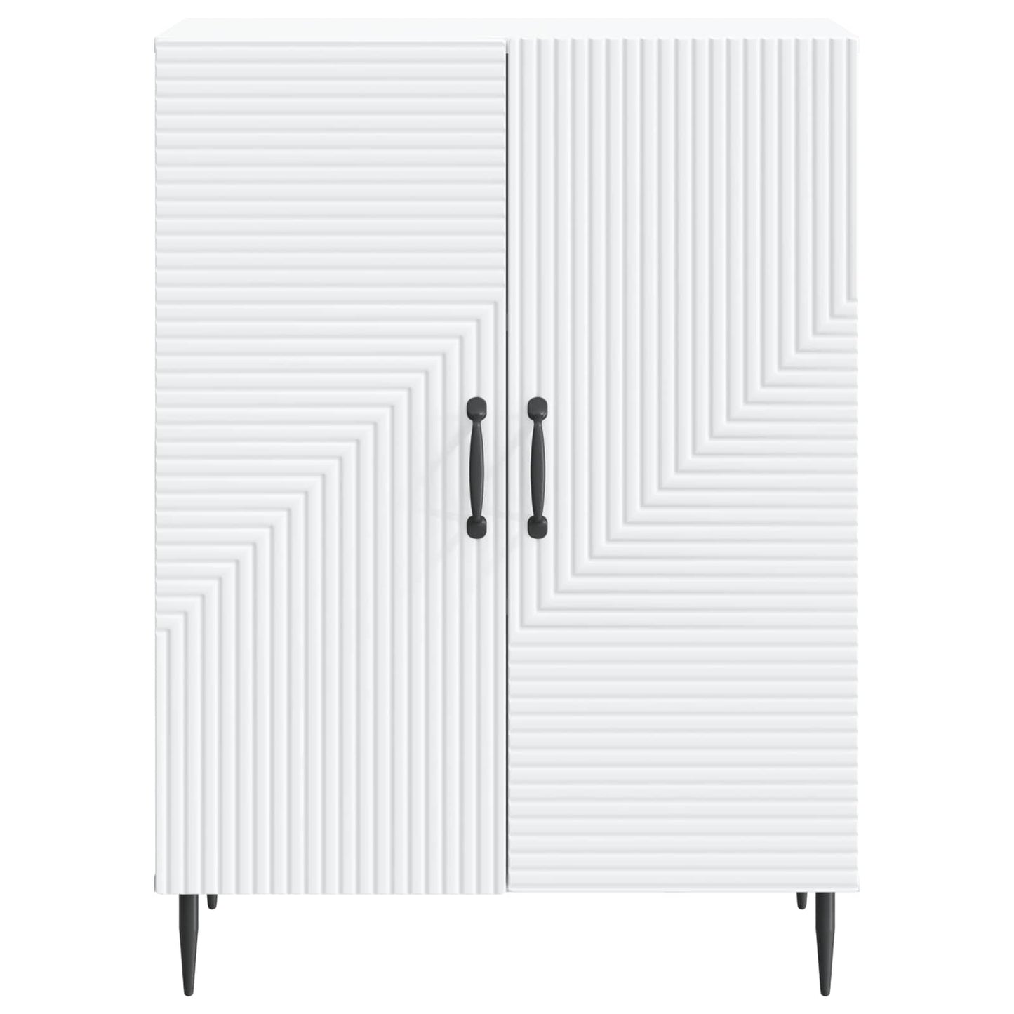 Servírovací Skříň Bílá 66 X 34,5 X 89,5 Cm Kompozitní Dřevo