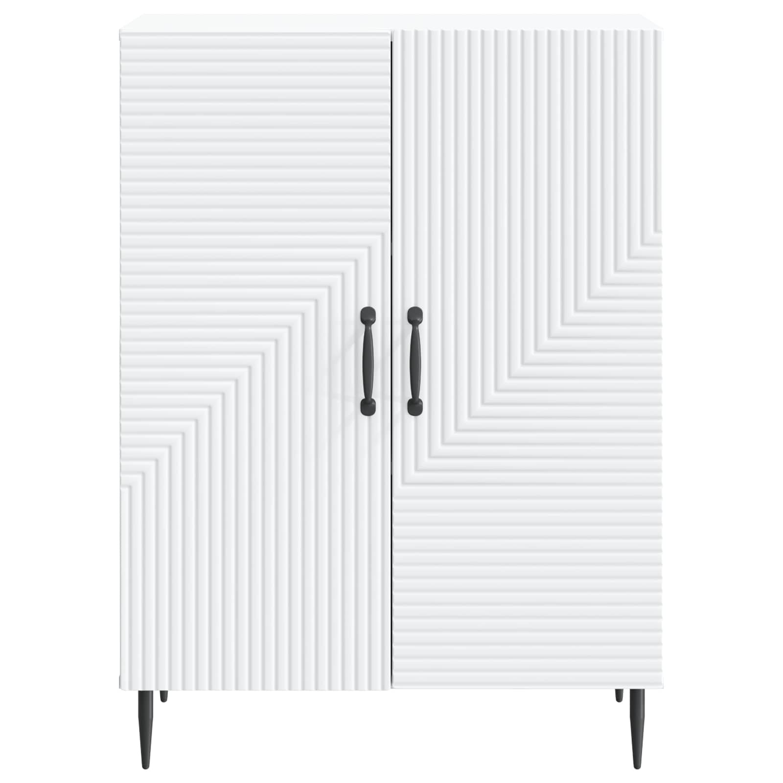 Servírovací Skříň Bílá 66 X 34,5 X 89,5 Cm Kompozitní Dřevo