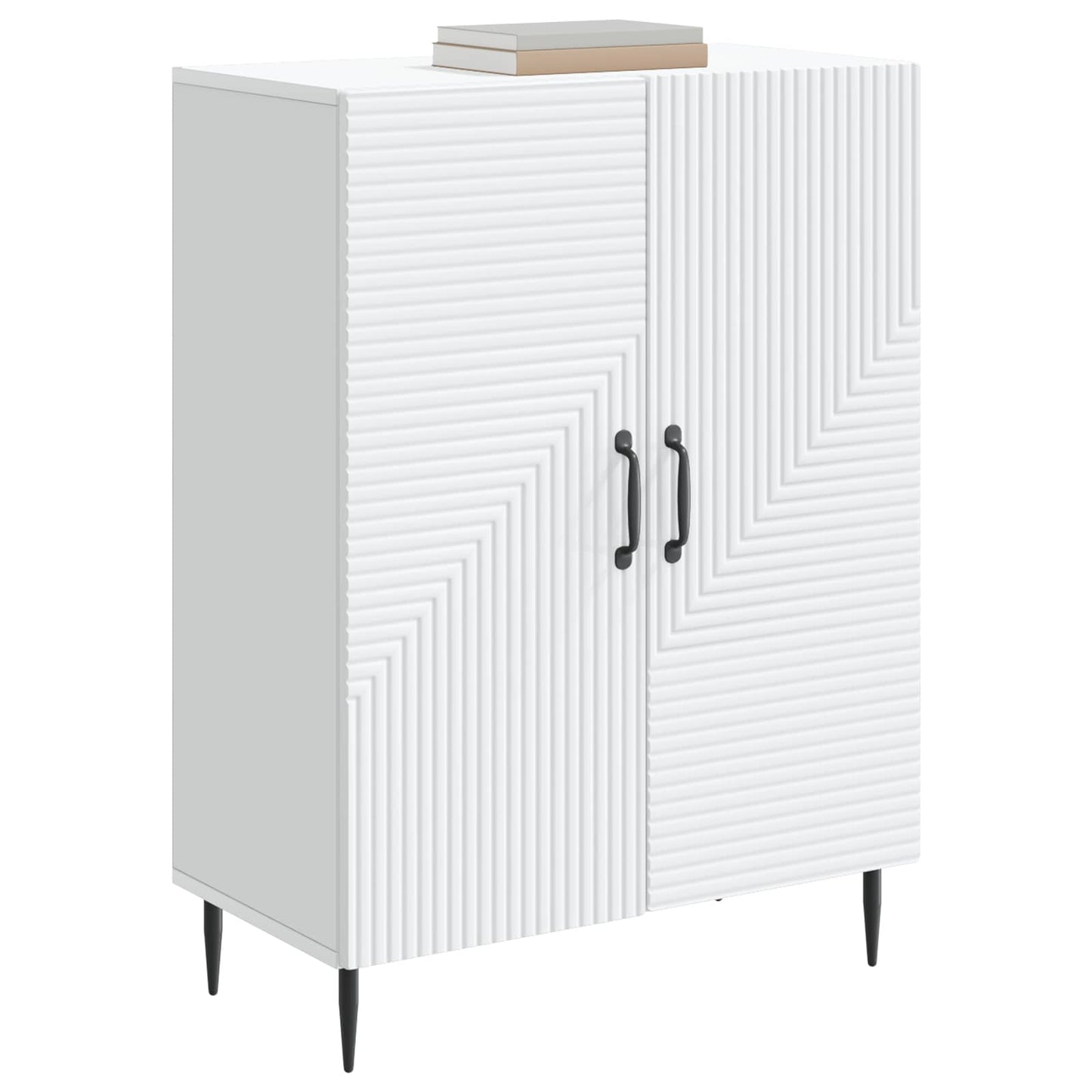 Servírovací Skříň Bílá 66 X 34,5 X 89,5 Cm Kompozitní Dřevo