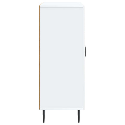Servírovací Skříň Bílá 66 X 34,5 X 89,5 Cm Kompozitní Dřevo