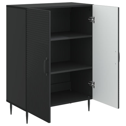 Servírovací Skříň Černá 66 X 34,5 X 89,5 Cm Kompozitní Dřevo