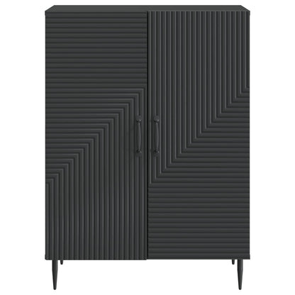 Servírovací Skříň Černá 66 X 34,5 X 89,5 Cm Kompozitní Dřevo