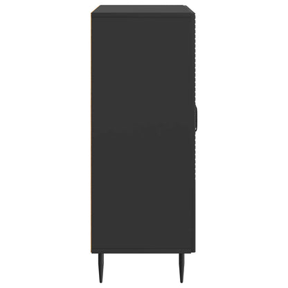 Servírovací Skříň Černá 66 X 34,5 X 89,5 Cm Kompozitní Dřevo