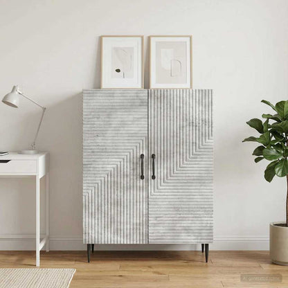 Servírovací Skříň Betonově Šedá 66 X 34,5 X 89,5 Cm