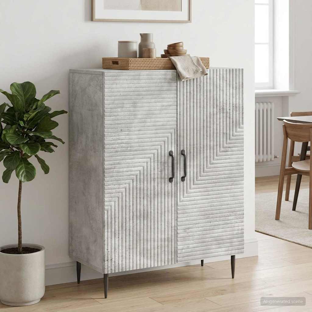 Servírovací Skříň Betonově Šedá 66 X 34,5 X 89,5 Cm