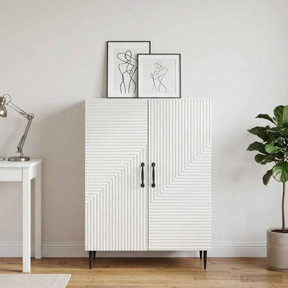 Servírovací Skříň Bílá S Vysokým Leskem 66 X 34,5 X 89,5 Cm