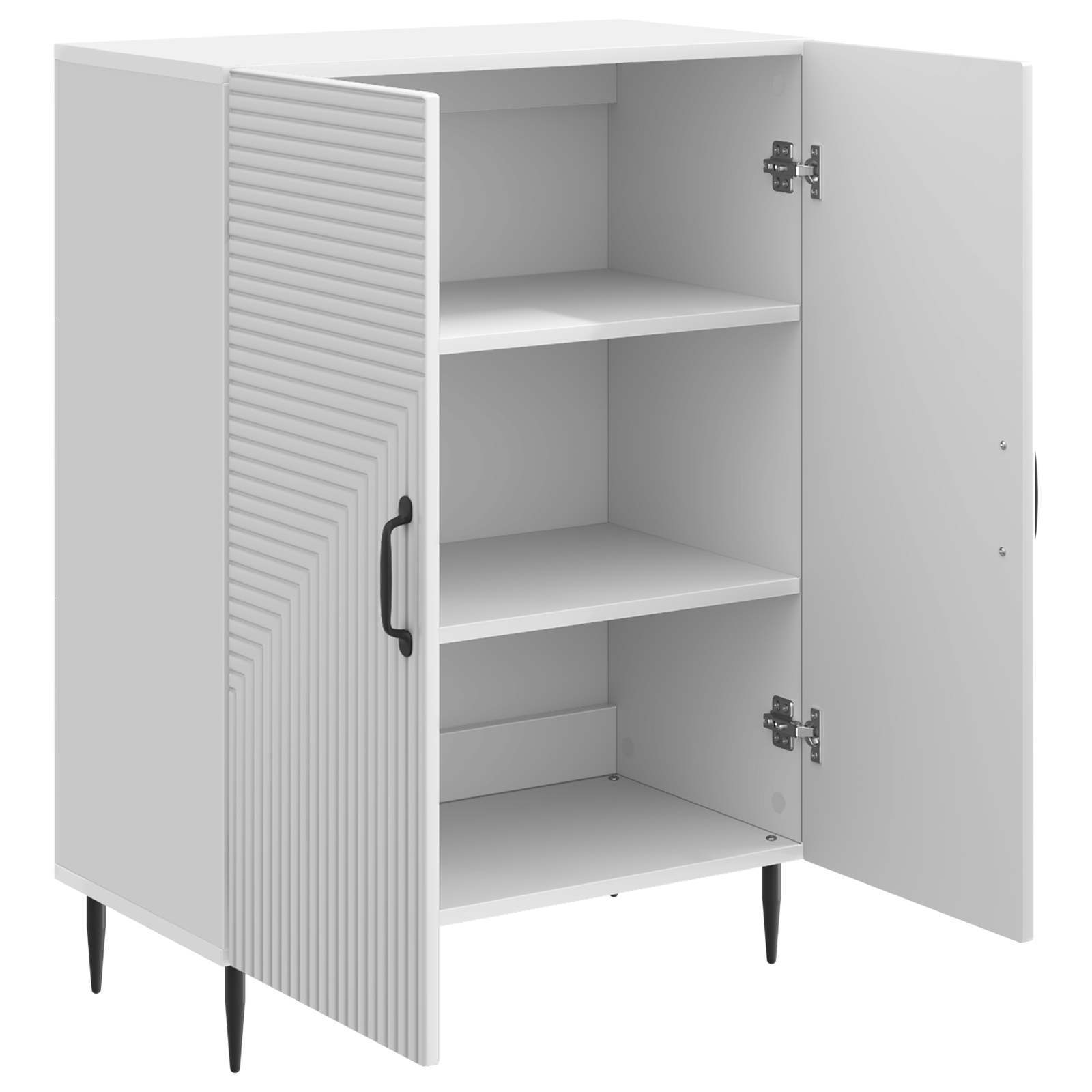 Servírovací Skříň Bílá S Vysokým Leskem 66 X 34,5 X 89,5 Cm