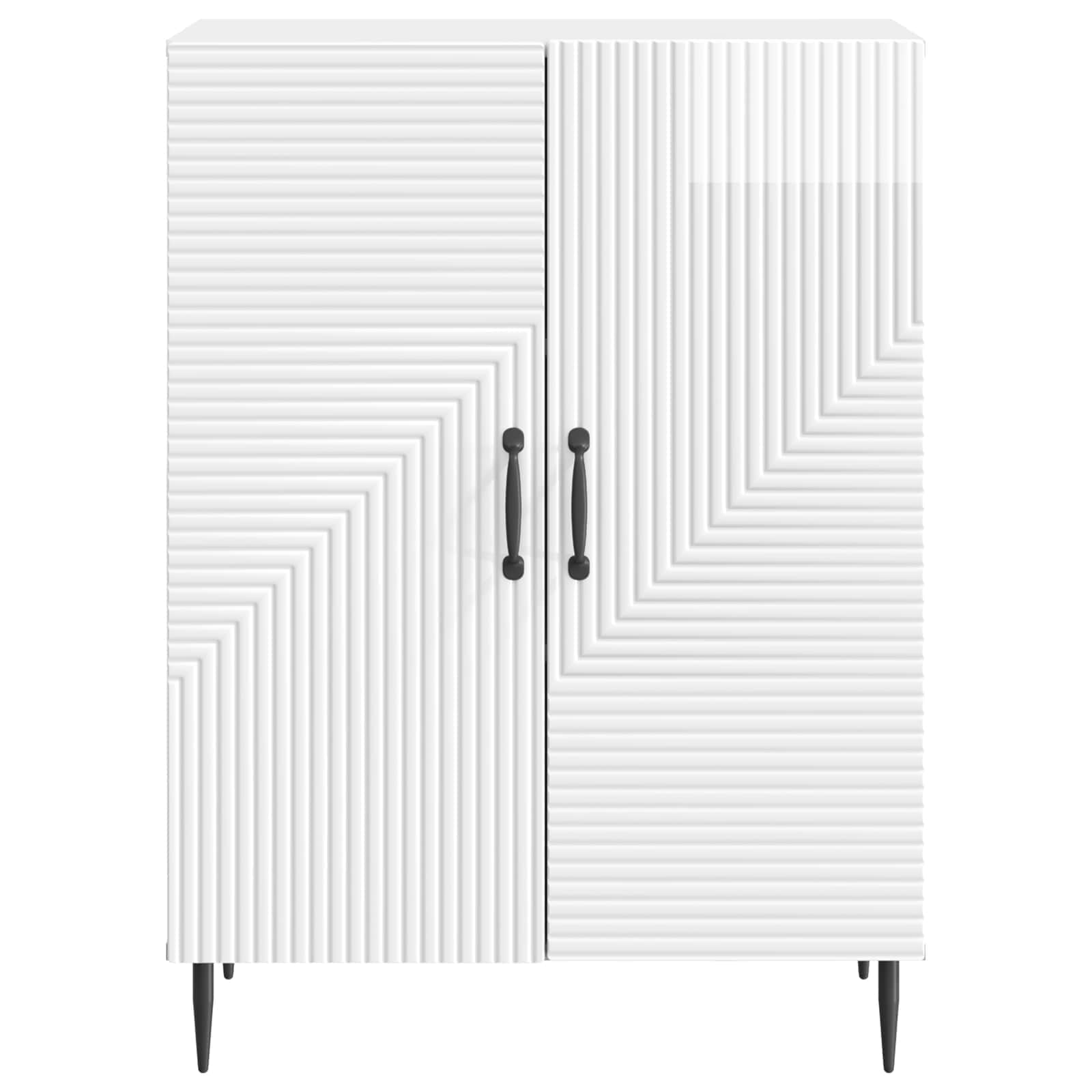 Servírovací Skříň Bílá S Vysokým Leskem 66 X 34,5 X 89,5 Cm