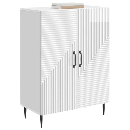 Servírovací Skříň Bílá S Vysokým Leskem 66 X 34,5 X 89,5 Cm