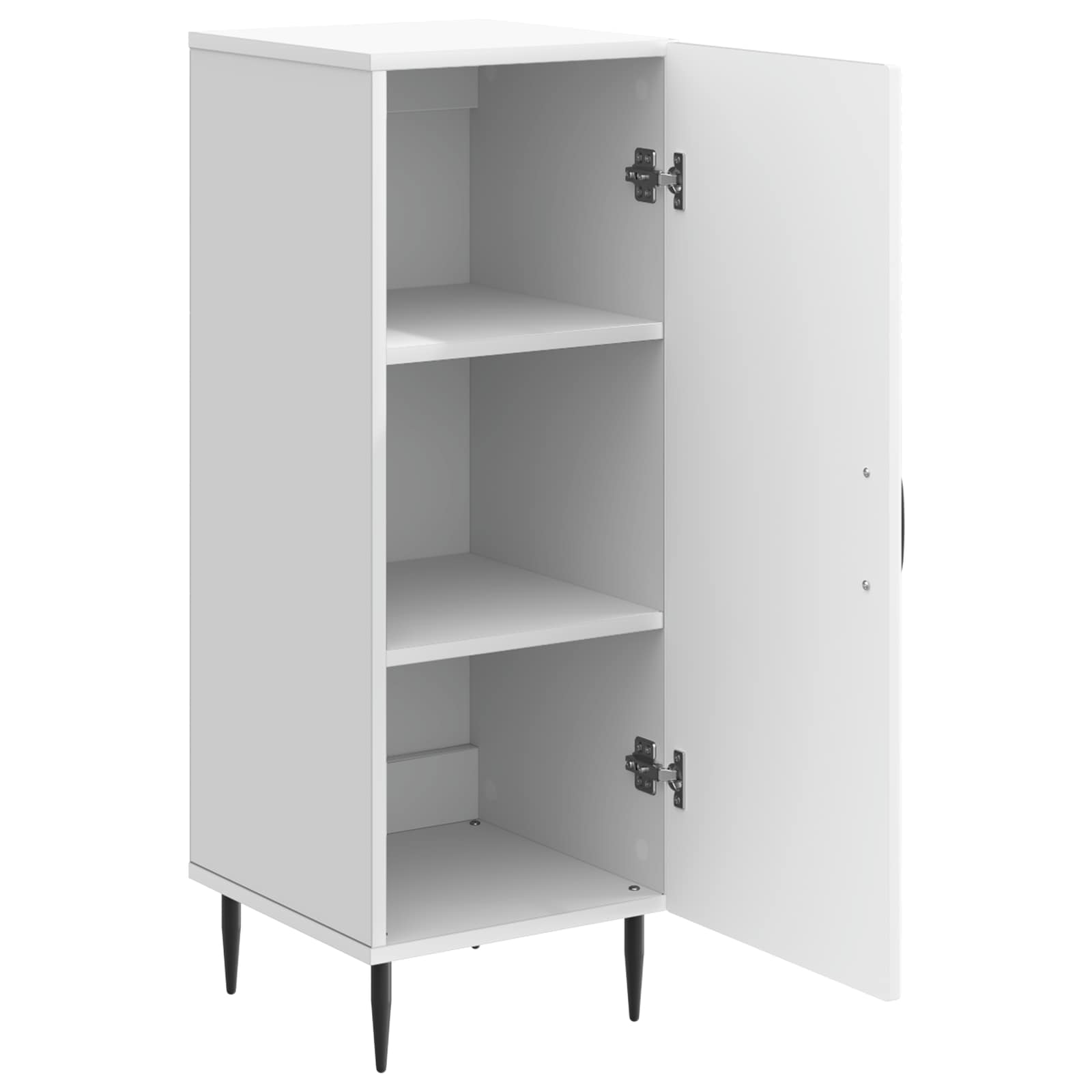 Servírovací Skříň Bílá 33 X 34,5 X 89,5 Cm Kompozitní Dřevo
