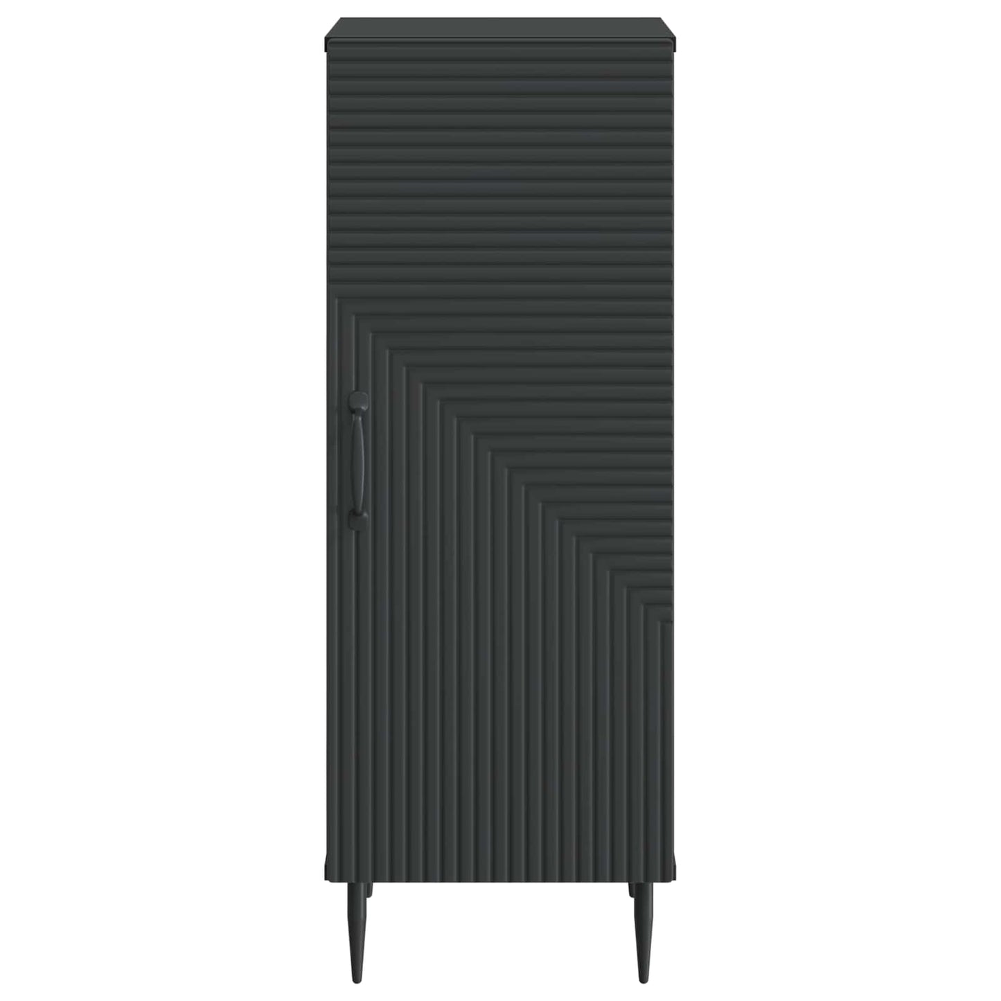 Servírovací Skříň Černá 33 X 34,5 X 89,5 Cm Kompozitní Dřevo