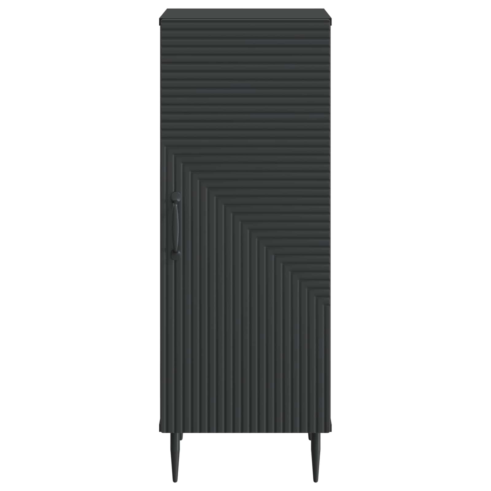 Servírovací Skříň Černá 33 X 34,5 X 89,5 Cm Kompozitní Dřevo