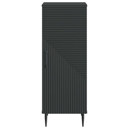 Servírovací Skříň Černá 33 X 34,5 X 89,5 Cm Kompozitní Dřevo