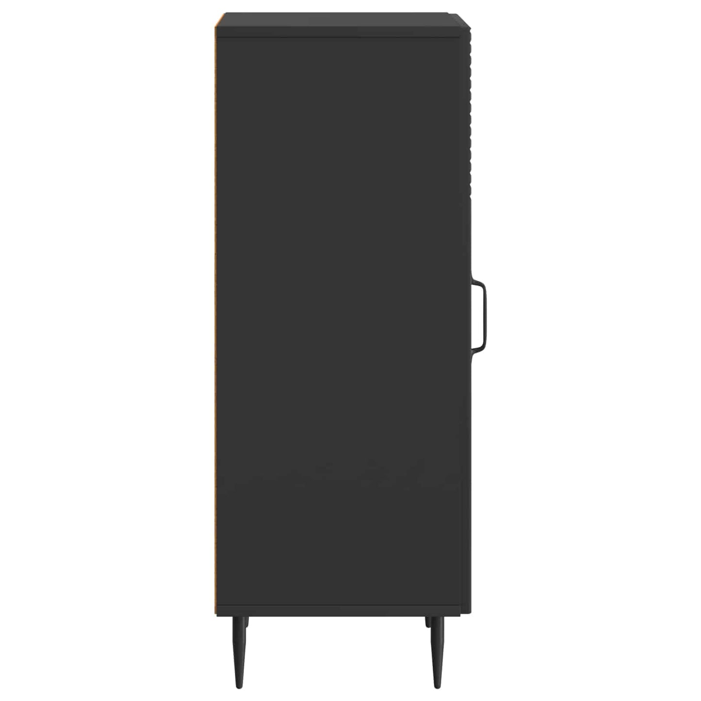 Servírovací Skříň Černá 33 X 34,5 X 89,5 Cm Kompozitní Dřevo