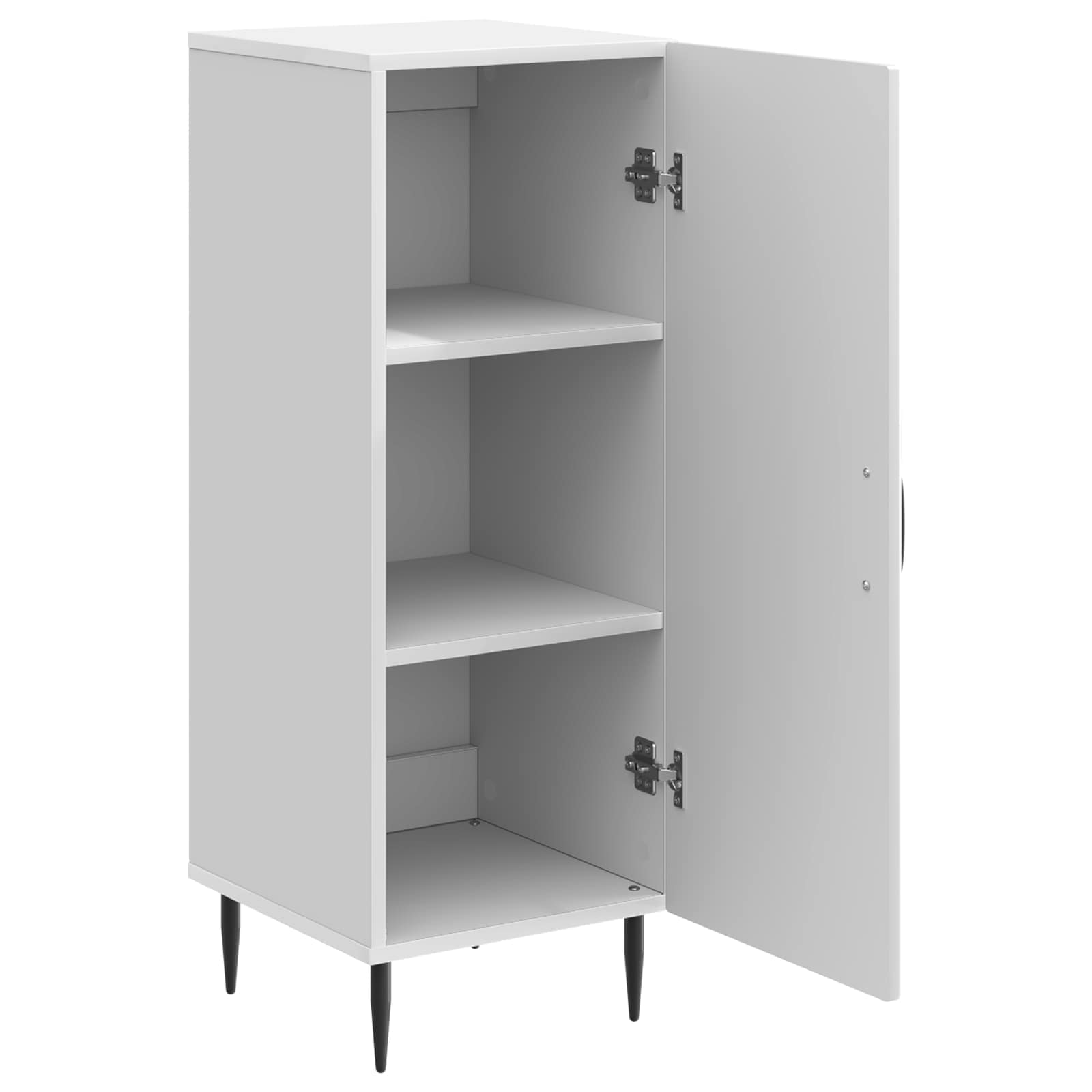 Servírovací Skříň Bílá S Vysokým Leskem 33 X 34,5 X 89,5 Cm