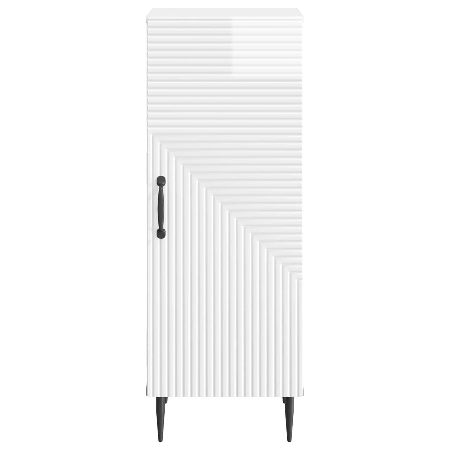 Servírovací Skříň Bílá S Vysokým Leskem 33 X 34,5 X 89,5 Cm