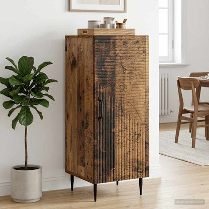 Servírovací Skříň Staré Dřevo 33 X 34,5 X 89,5 Cm
