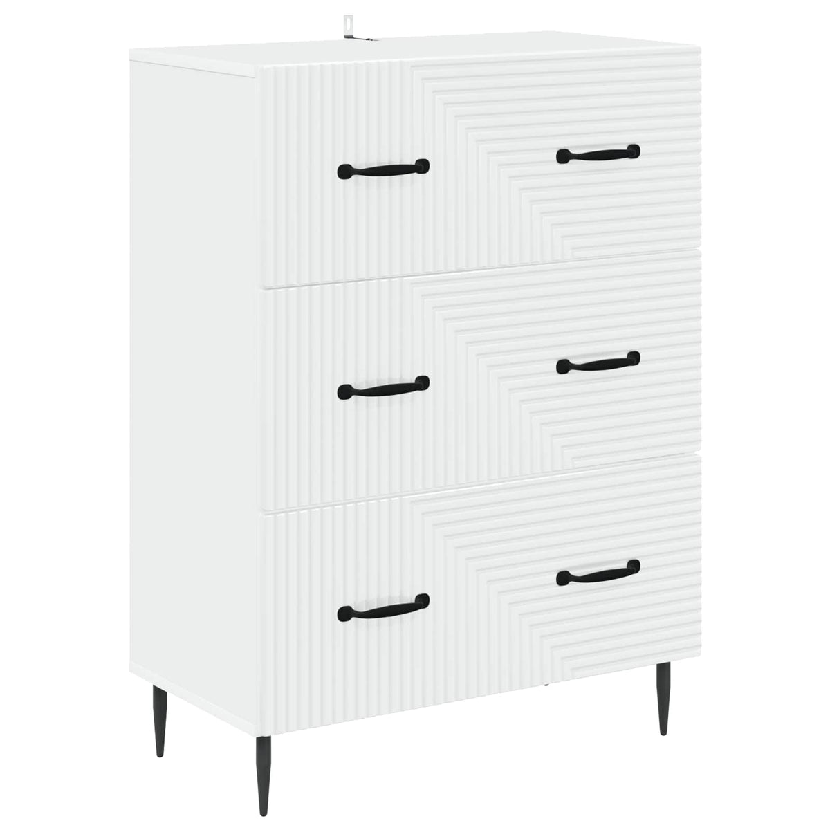 Skříň Se Zásuvkami Bílá 66 X 34,5 X 89,5 Cm Kompozitní Dřevo
