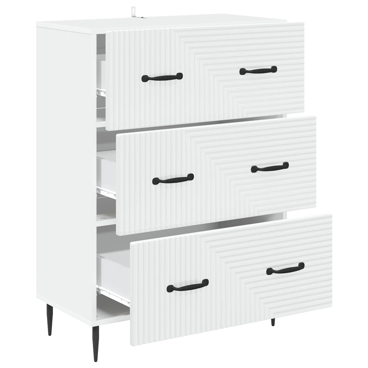 Skříň Se Zásuvkami Bílá 66 X 34,5 X 89,5 Cm Kompozitní Dřevo