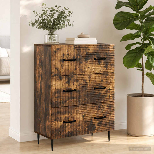 Skříň Se Zásuvkami Kouřový Dub 66 X 34,5 X 89,5 Cm