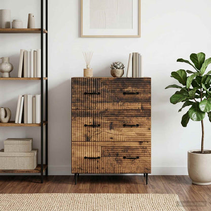 Skříň Se Zásuvkami Staré Dřevo 66 X 34,5 X 89,5 Cm